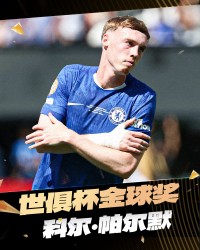 官方：决赛独造3球率切尔西捧杯，帕尔默获评本届世俱杯金球奖